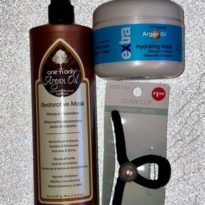 Hair Lot: One 'n Only 20 Floz Mask, Jheri Redding 8 Floz Mask + Scrunchy
